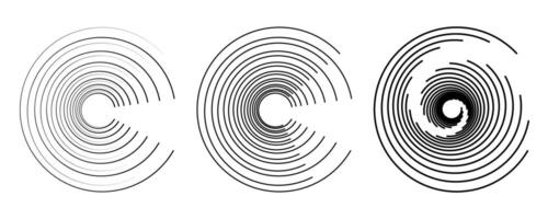 Dynamic transition illusion lines in a circle. vector