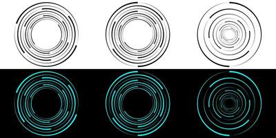 Dynamic transition illusion lines in a circle. vector