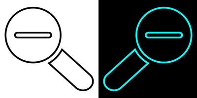 Zoom out and Zoom in icons. Magnifying glass icons with minus and plus signs. vector
