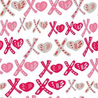 Heart with eye pattern. Valentine pattern. Red love heart seamless pattern illustration vector