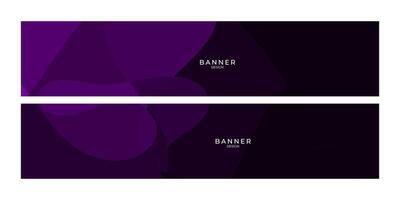 set of banner design with abstract curve shape vector