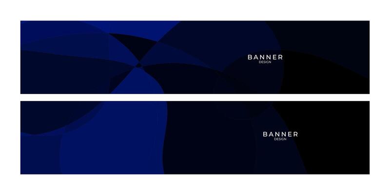 set of banner design with abstract curve shape