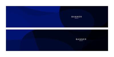 set of banner design with abstract curve shape vector