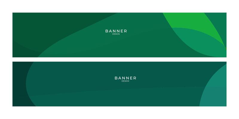 set of banner design with abstract curve shape