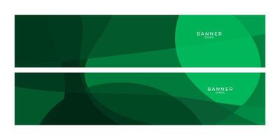 set of banner design with abstract curve shape vector