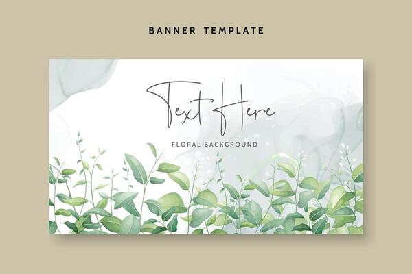 nature background with elegant greenery leaves
