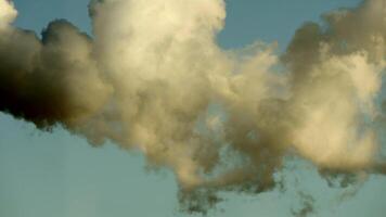Industrial Pollution Smoke Steam Smog Moving over Urban City Buildings video