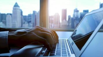 Analyzing Corporate Business Finance Data Charts on Computer Screen Display video