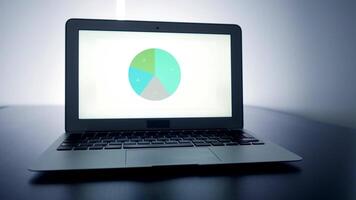 Analyzing Corporate Business Finance Data Charts on Computer Screen Display video