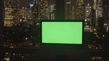 Analyzing Corporate Business Finance Data Charts on Computer Screen Display video