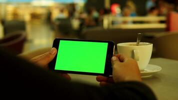 Smart Phone Display Isolated on Green Screen Background video