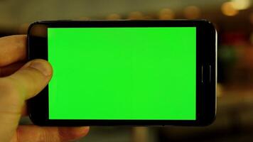 Smart Phone Display Isolated on Green Screen Background video
