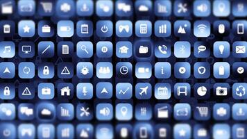 Smart Phone Display Showing Software App Icons Application Background video