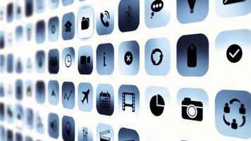 Smart Phone Display Showing Software App Icons Application Background video