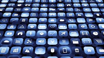 Smart Phone Display Showing Software App Icons Application Background video
