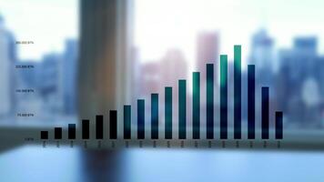 Analyzing Corporate Business Finance Data Charts on Computer Screen Display video