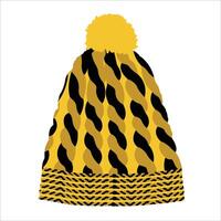 Knitted Wool Beanie vector