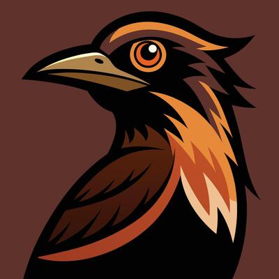 Solid color Great Potoo Bird animal design