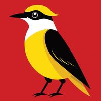Solid color Great Kiskadee animal design vector
