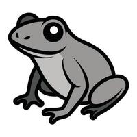 Solid color Gray Tree Frog animal design vector