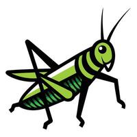 Solid color Grasshopper animal design vector