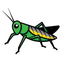 Solid color Grasshopper animal design vector
