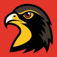 Solid color Goshawk animal design vector