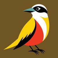 Solid color Great Kiskadee animal design vector