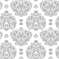 Damask pattern gothic vector