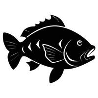 Solid color Goliath Grouper animal design vector