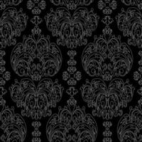 Damask seamless pattern gothic vector