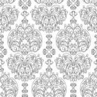 Damask seamless pattern gothic vector