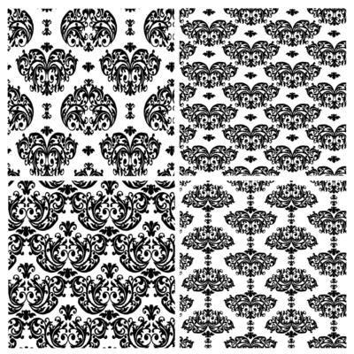Damask seamless pattern gothic