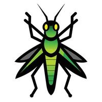 Solid color Grasshopper animal design vector
