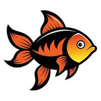 Solid color Goldfish animal design vector