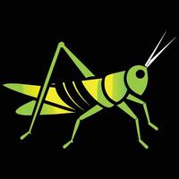 Solid color Grasshopper animal design vector
