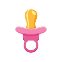 Baby pacifier icon in flat style. Nipple for newborn child illustration on isolated background. Soother sign business concept. vector