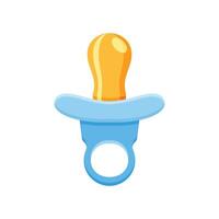 Baby pacifier icon in flat style. Nipple for newborn child illustration on isolated background. Soother sign business concept. vector