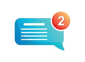 New message icon in flat style. Incoming inbox email illustration on isolated background. Bubble notification sign business concept. vector
