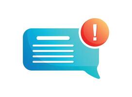 New message icon in flat style. Incoming inbox email illustration on isolated background. Bubble notification sign business concept. vector