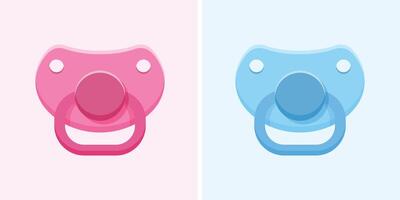 Baby pacifier icon in flat style. Nipple for newborn child illustration on isolated background. Soother sign business concept. vector