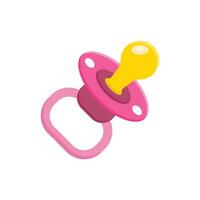 Baby pacifier icon in flat style. Nipple for newborn child illustration on isolated background. Soother sign business concept. vector