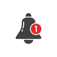 Notification bell icon in flat style. Incoming inbox message illustration on isolated background. Ringing bell sign business concept. vector