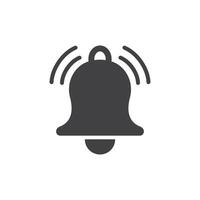 Notification bell icon in flat style. Incoming inbox message illustration on isolated background. Ringing bell sign business concept. vector