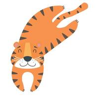 Funny tiger. graphics. Tiger is the symbol of the year vector