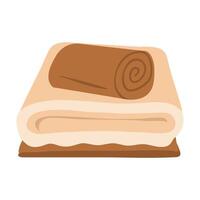 illustration of a stack of towels. A stack of towels. Fabric bath towels. Hand kitchen towels, textile cloth for spa, beach, shower fabric rolls lying in stack. vector