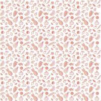 Multi Fruits, vegetable, pattern Background. vector