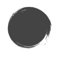 Ink circle drawing with texture of brush strokes. illustration vector