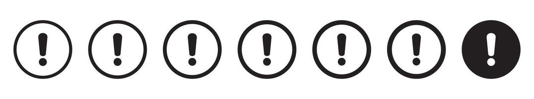 Alert icon. Warning sign and symbol. Exclamation mark in circle. vector