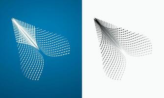Abstract Paper Rocket Shape Modern Graphic Design vector